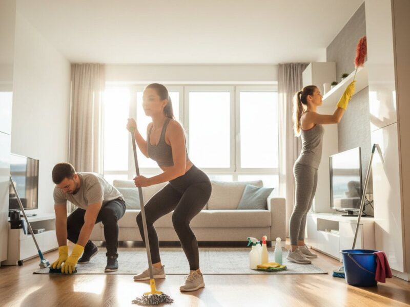 【大掃除エクササイズで筋トレ】掃除時間は体を鍛えるチャンス！ - たぬきニュース