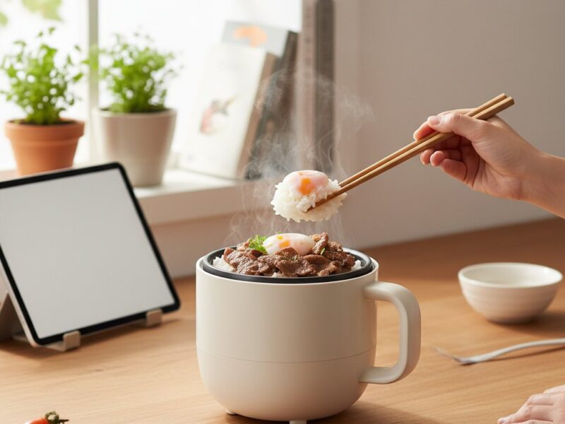 独りメシにはコレ1台！ 炊飯してそのまま食べられる「どんぶり型超高速炊飯器『炊き立て丼』」で1週間どんぶり飯チャレンジ - たぬきニュース