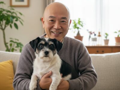 モト冬樹、預かり中の保護犬「アミちゃん」の顔つきを気に入る「歌舞伎役者みたい…」